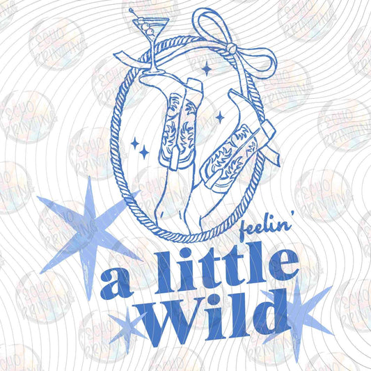 WSTNG 250 - FEELIN A LITTLE WILD BLUE COWGIRL CHARACTER