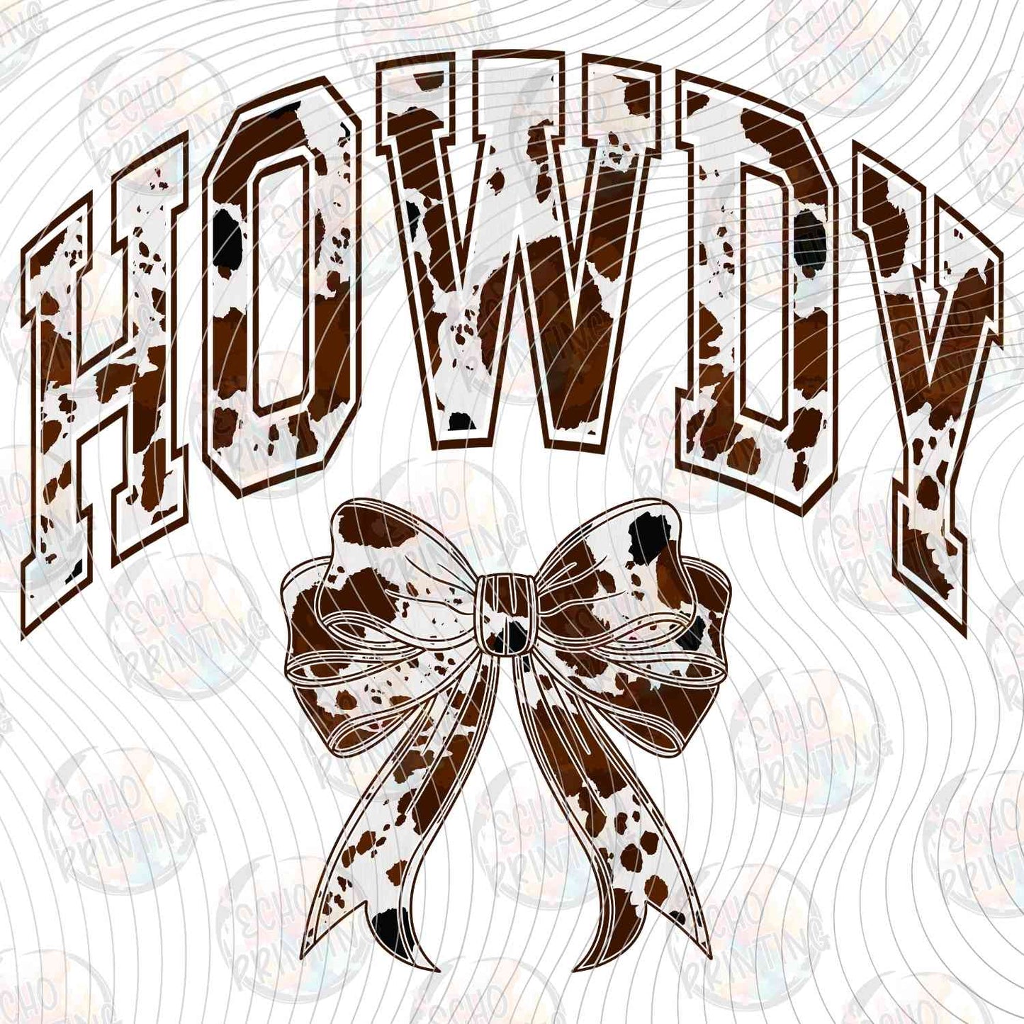 WSTNG 258 - HOWDY LEOPARD PRINT LETTERS WITH BOW