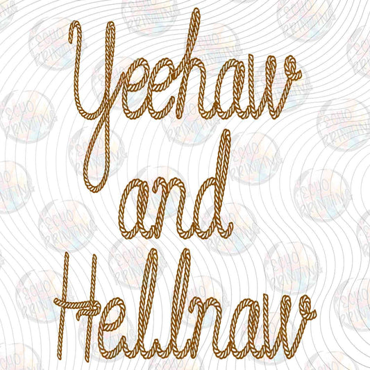 WSTNG 264 - YEEHAW AND HELLNAW BROWN TEXT