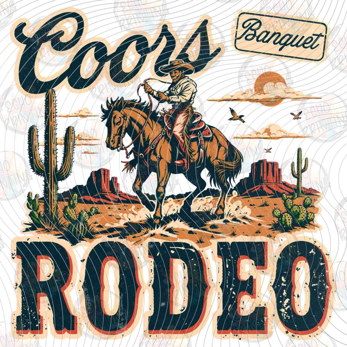 WSTNG 272 - WESTERN RODEO COWBOY ON HORSE