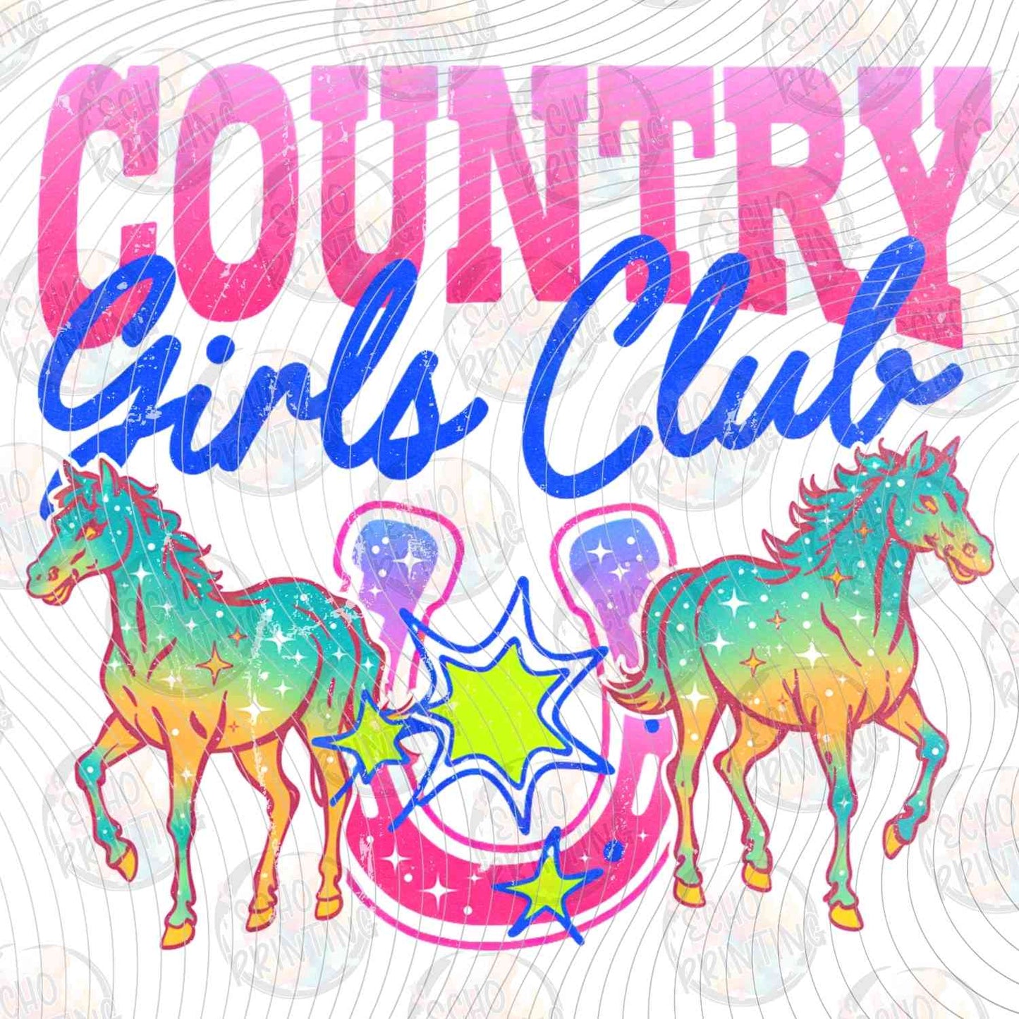 WSTNG 276 - COUNTRY GIRLS CLUB COLORFUL HORSES