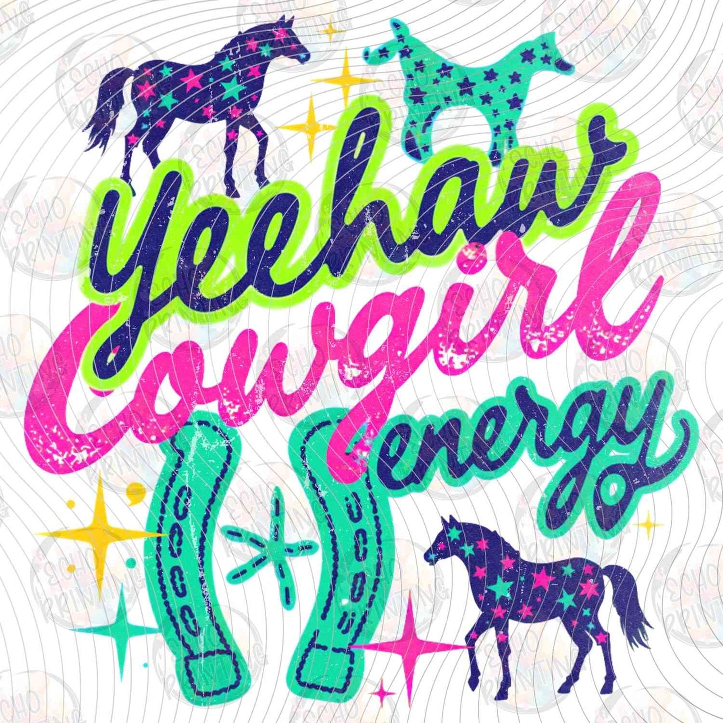 WSTNG 278 - YEEHAW COWGIRL ENERGY BOOTS AND HORSES