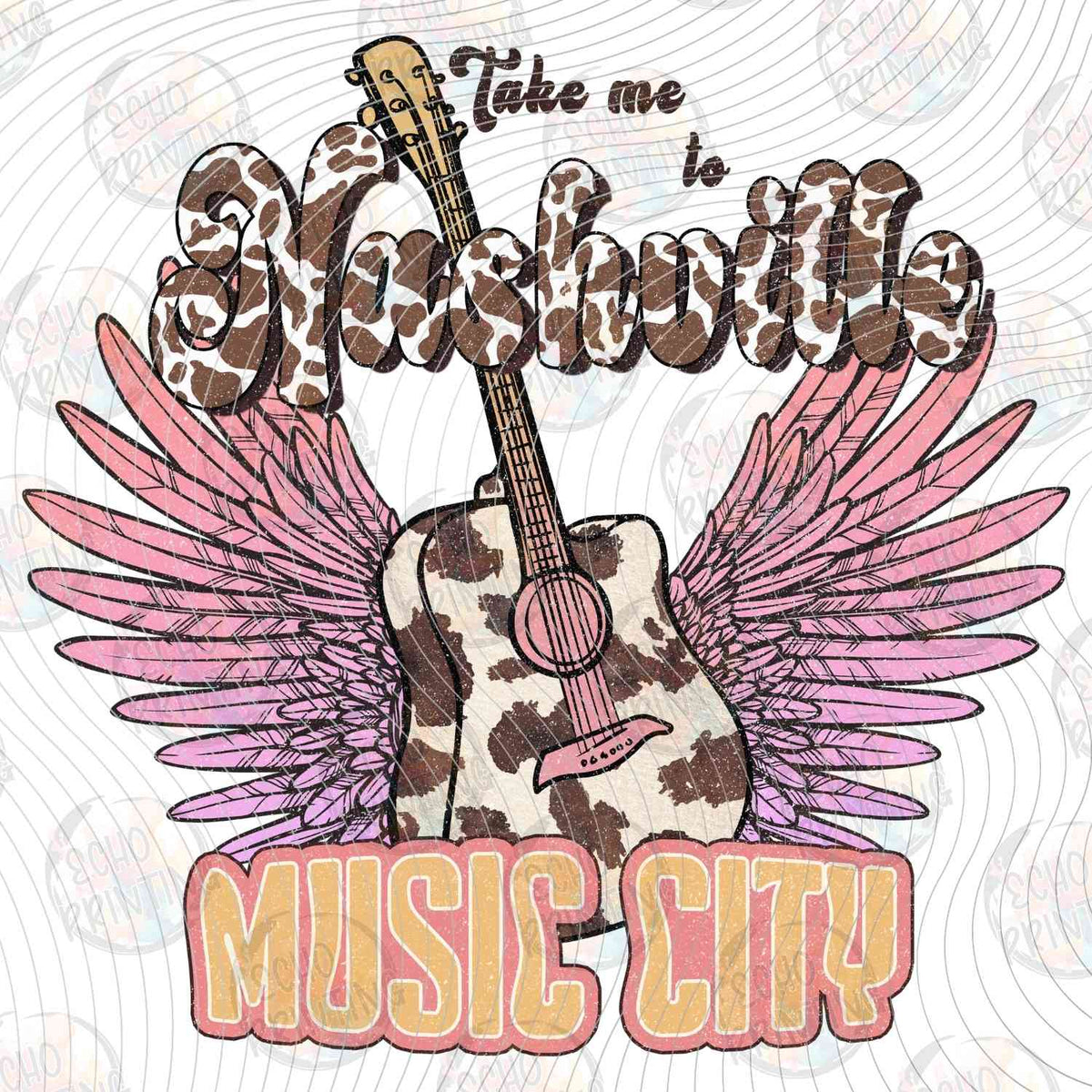 WSTNG 285 - TAKE ME TO THE MUSIC CITY GUITAR WITH WINGS