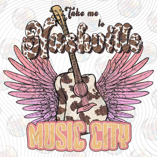 WSTNG 285 - TAKE ME TO THE MUSIC CITY GUITAR WITH WINGS