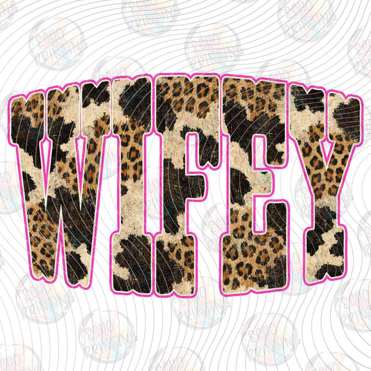 WSTNG 289 - WIFEY LEOPARD PRINT LETTERS