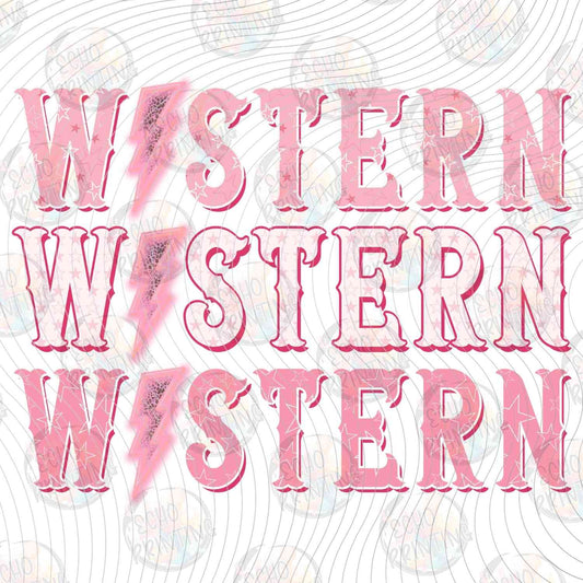 WSTNG 296 - WESTERN REPEATING PINK BOLTS