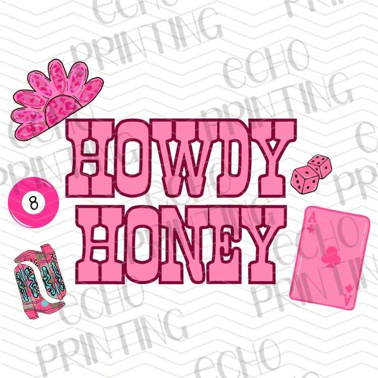WSTNG 361 - HOWDY HONEY PINK WESTERN