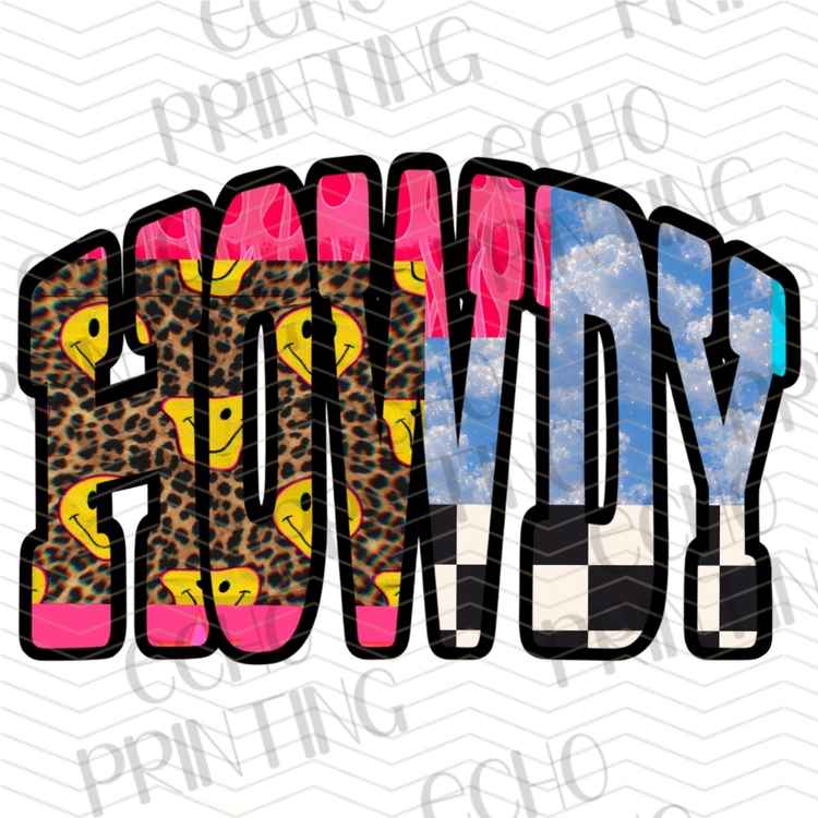 WSTNG 382 - HOWDY RETRO PATCH LETTERING