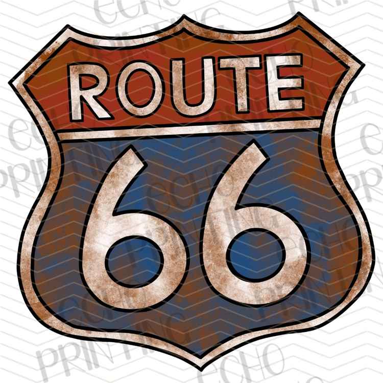 WSTNG 389 - ROUTE 66 RETRO SIGN