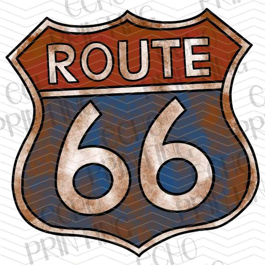 WSTNG 389 - ROUTE 66 RETRO SIGN